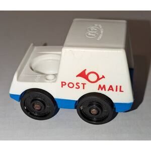 Vintage 1978 Fisher Price Little People First Edition Mail Truck #123 Rare Bugle